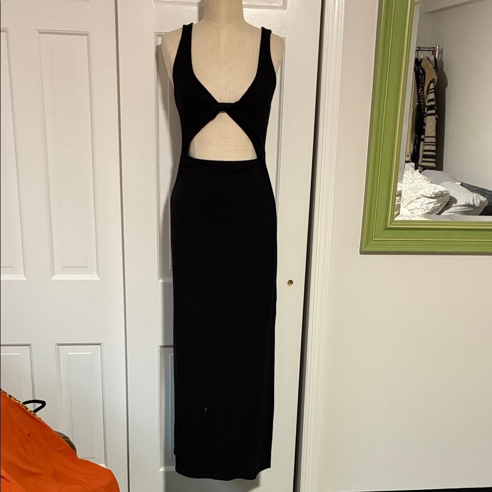 L Space Nico Black Cut-Out Maxi Dress